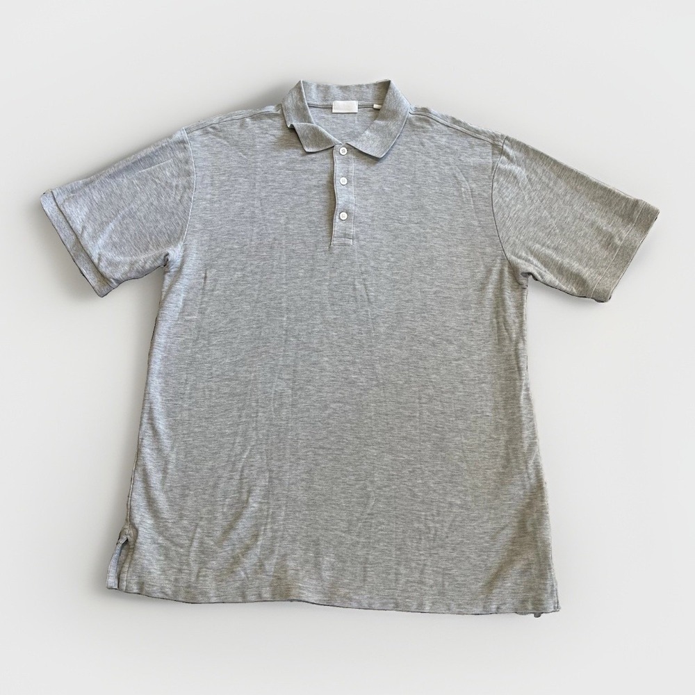 Handvaerk Mens Grey Pima Cotton Short Sleeve Polo Shirt XL Made in Peru